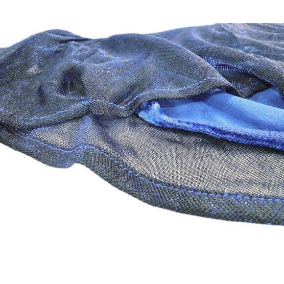 Gilda Marx VTG High Neck Skirted Velvet Royal Blue Dance Leotard Adult XS (Y/J) - Picture 10 of 16